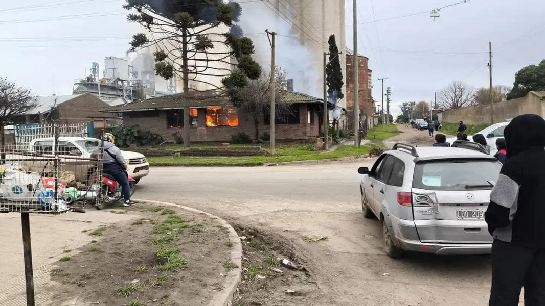 Incendio en una vivienda de la zona portuaria de Quequén