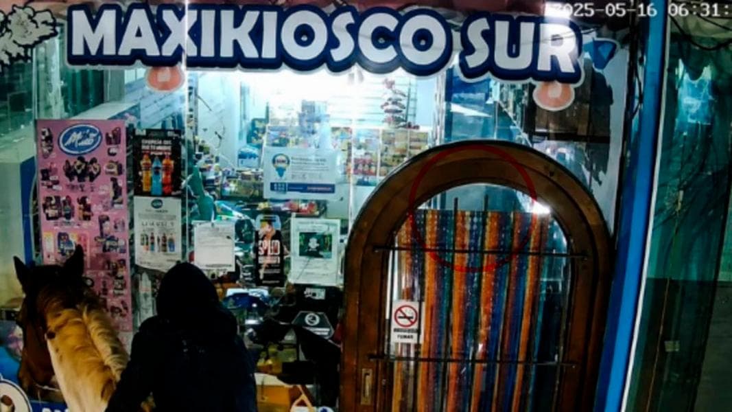 Insólito: Asalto a caballo en un comercio de Miramar