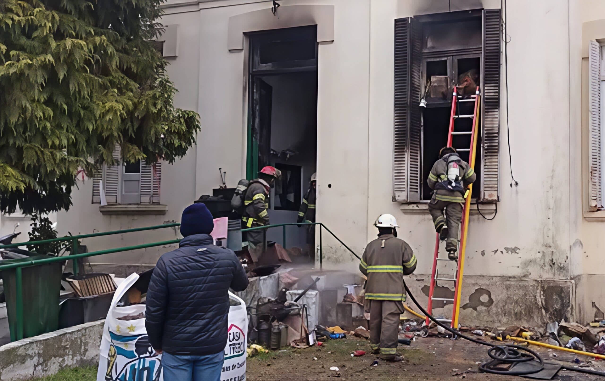 Balcarce: Incendio en en un hogar obligó a evacuar a todos los adultos mayores y varios fueron asistidos